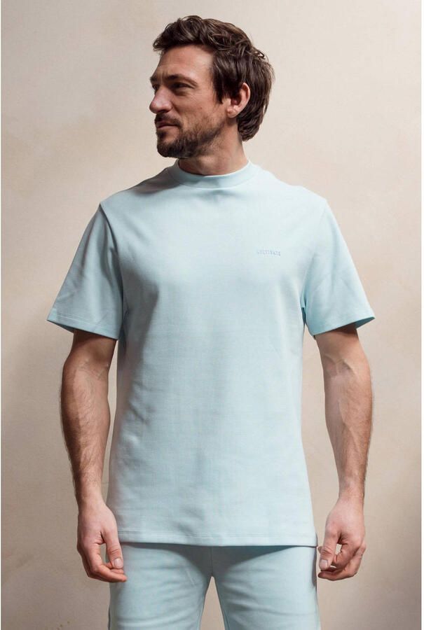 Kultivate regular T-shirt lichtblauw