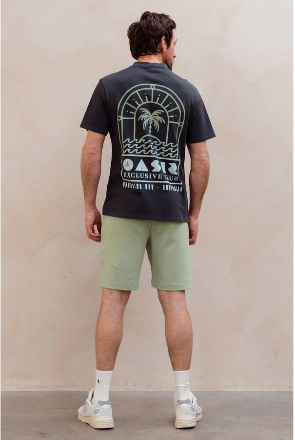 Kultivate regular T-shirt met backprint antraciet - Foto 2
