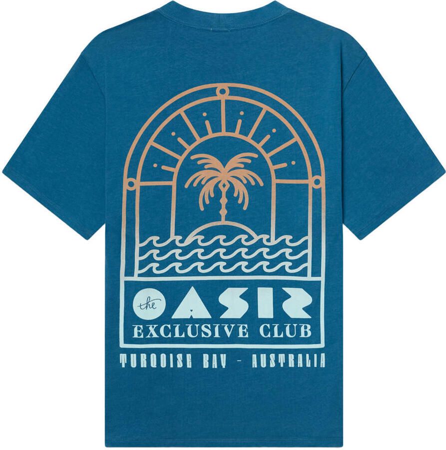 Kultivate regular T-shirt met backprint blauw - Foto 2