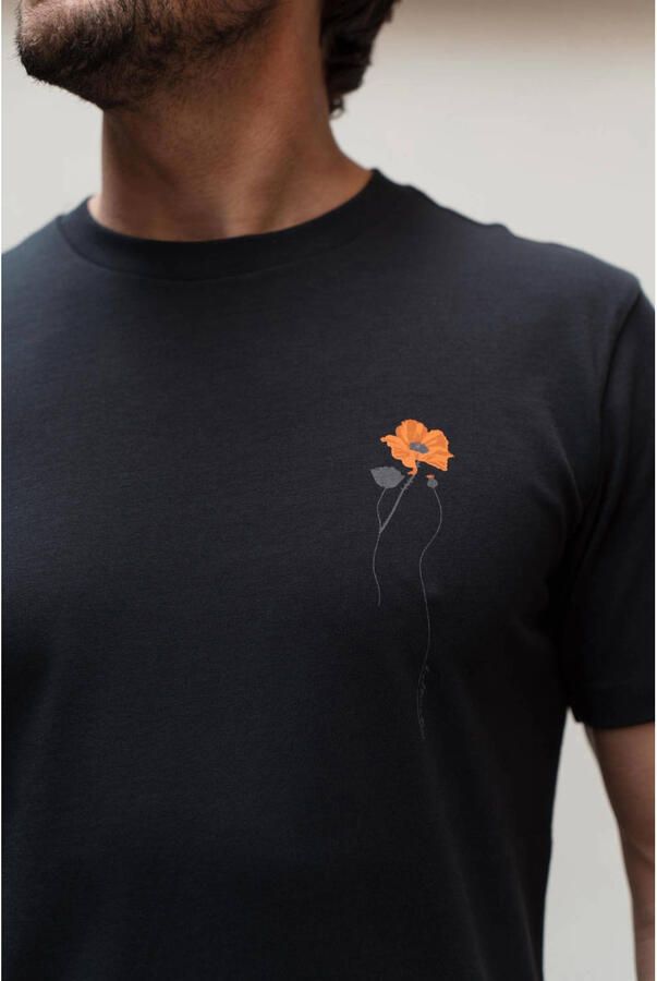 Kultivate regular T-shirt met backprint donkerblauw - Foto 2