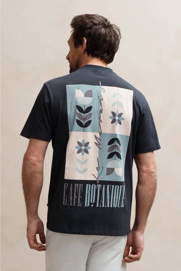 Kultivate regular T-shirt met backprint donkerblauw - Foto 3