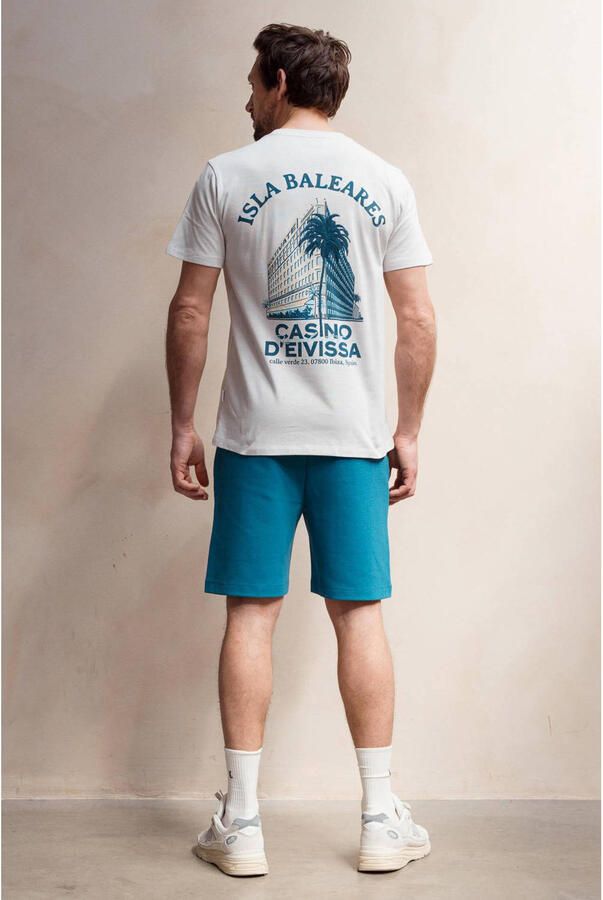 Kultivate regular T-shirt met backprint lichtblauw - Foto 2