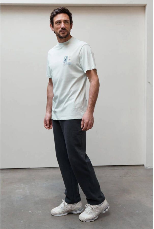Kultivate regular T-shirt met backprint mintgroen