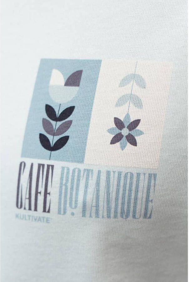 Kultivate regular T-shirt met backprint mintgroen - Foto 2