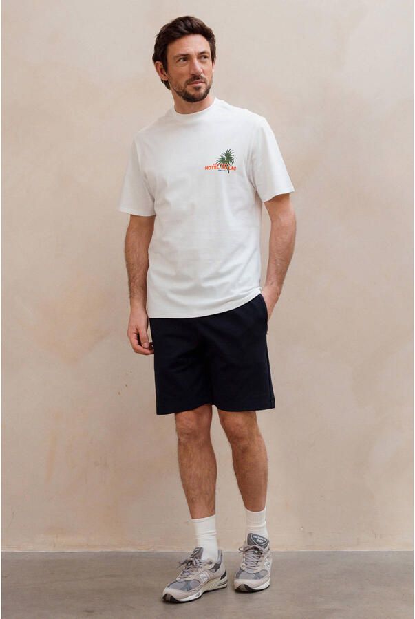 Kultivate relaxed fit T-shirt met backprint wit - Foto 2