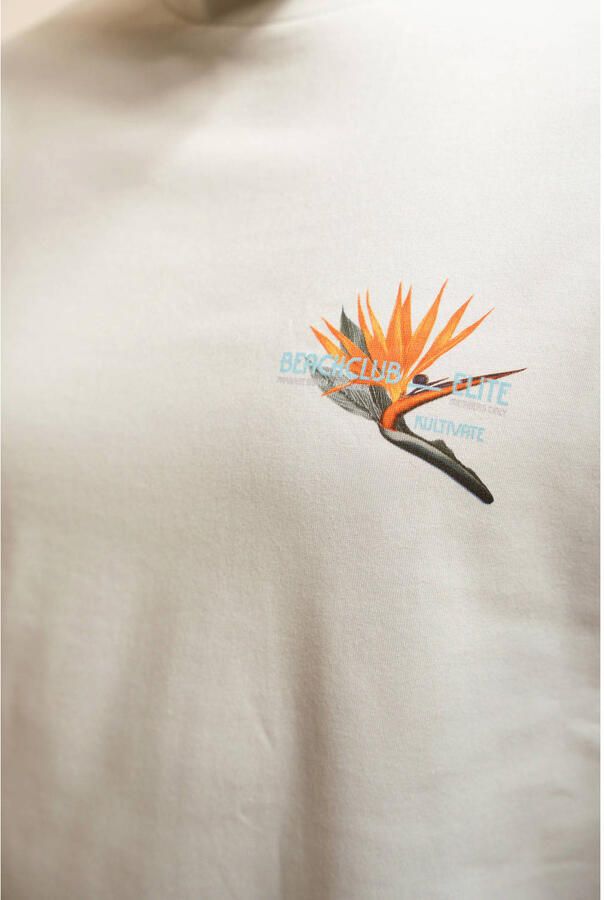 Kultivate relaxed T-shirt met backprint ecru - Foto 3