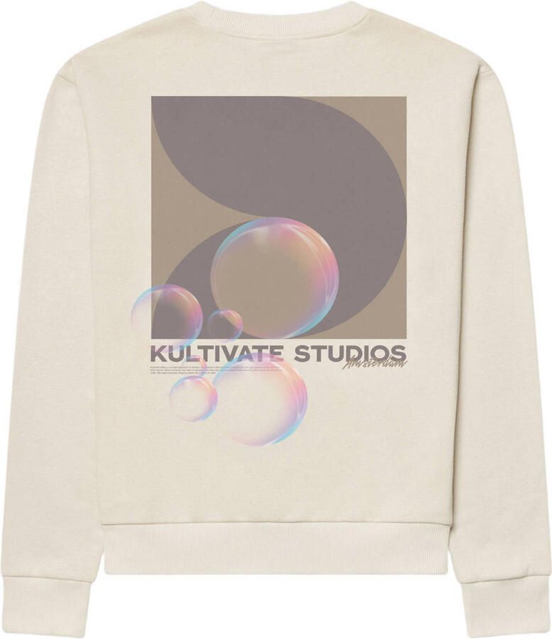 Kultivate sweater met backprint beige - Foto 2