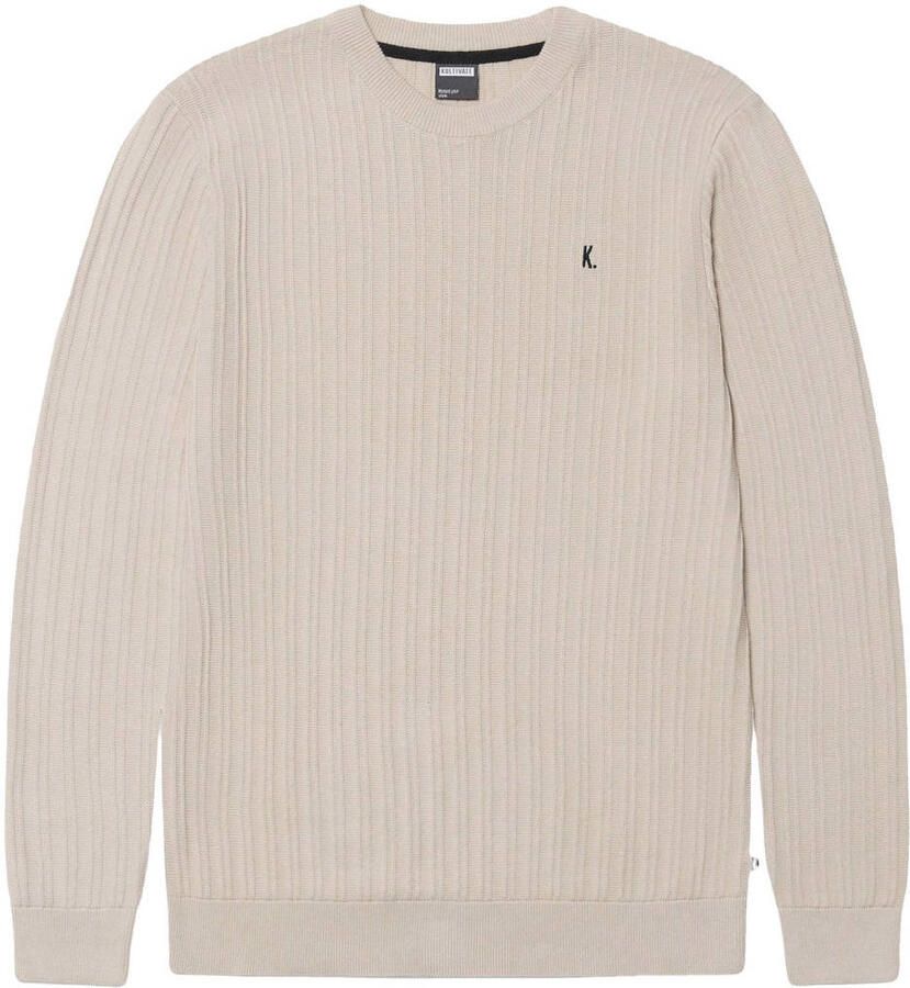 Kultivate trui gebreid beige