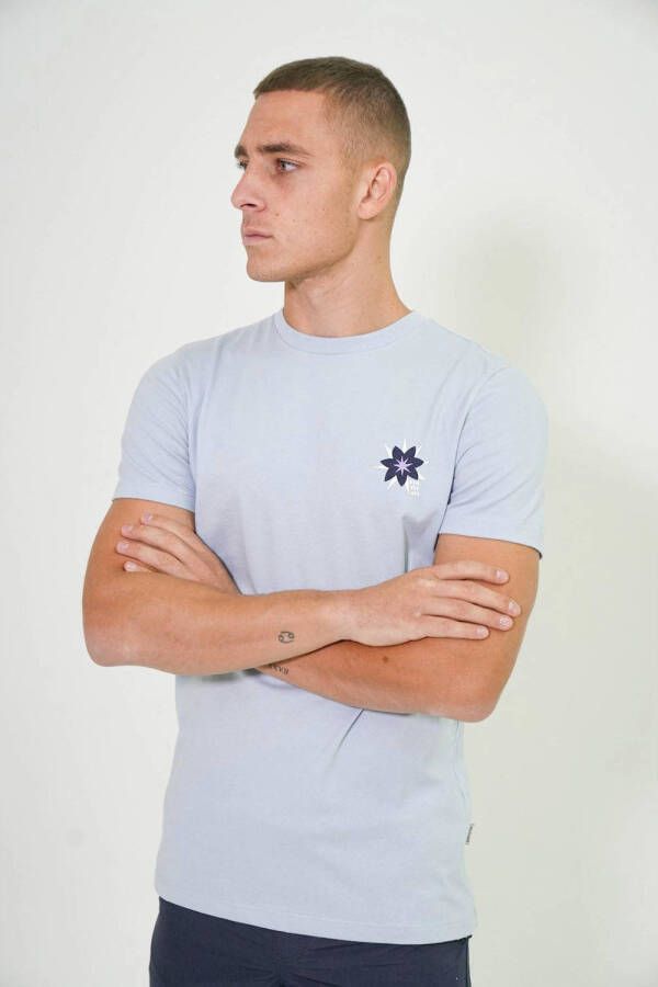 Kultivate regular fit T-shirt van biologisch katoen kentucky blue