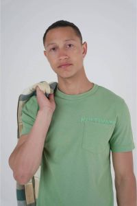 Kultivate slim fit T-shirt van biologisch katoen loden frost