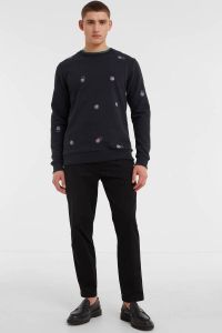 Kultivate sweater SW ZIGGY met all over print stretch limo