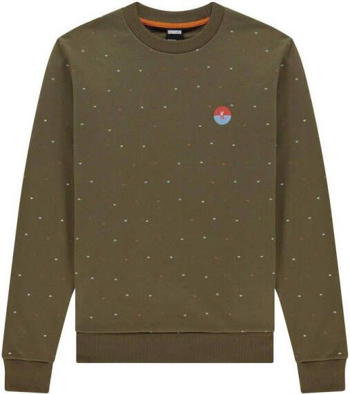 Kultivate sweater van biologisch katoen dark olive