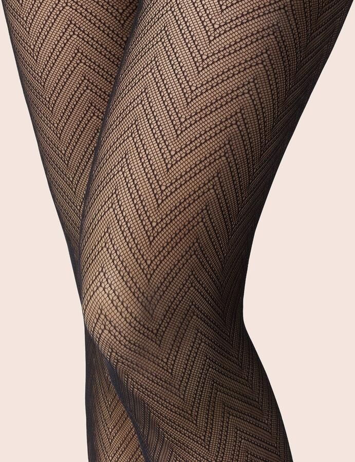 Kunert panty 20 denier Fantastic Zigzag zwart - Foto 2