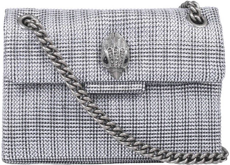 Kurt Geiger crossbody tas Fabric Mini Kensington zilverkleurig