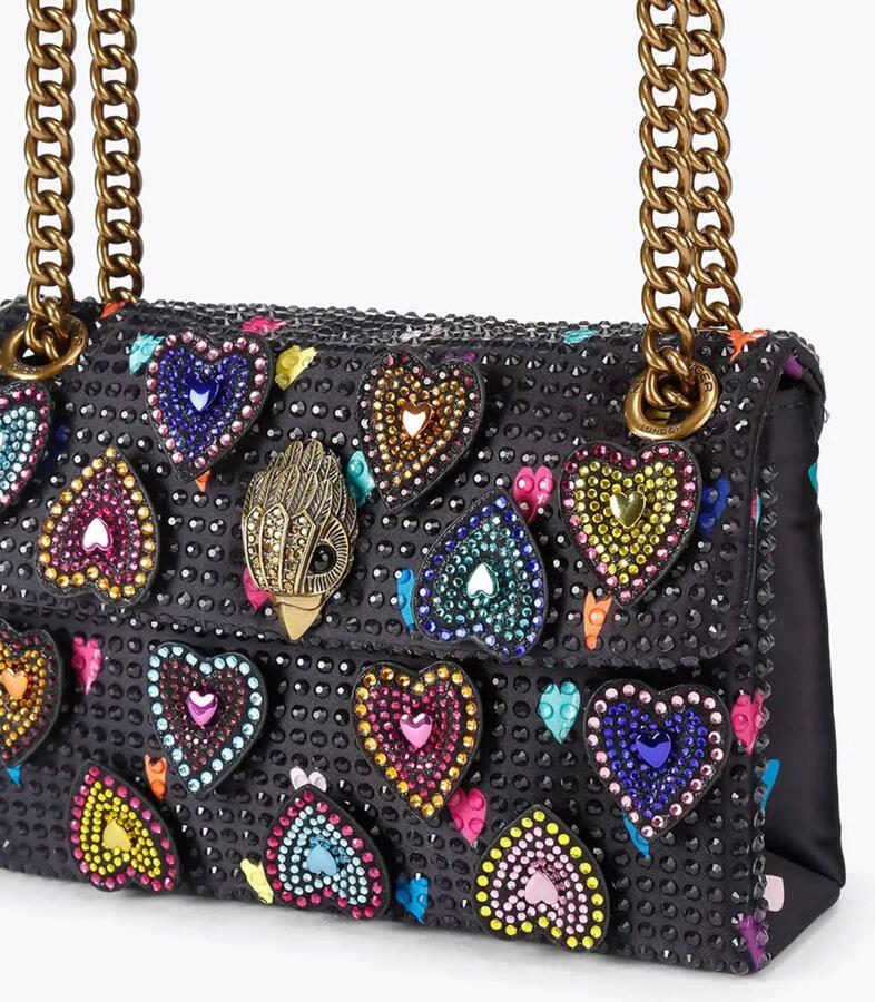Kurt Geiger crossbody tas Kensington met strass zwart multi - Foto 3