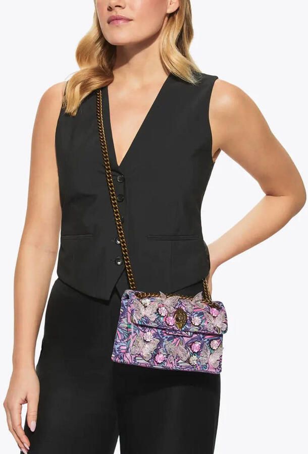 Kurt Geiger crossbody tas Mini Kensington Butterfly paars