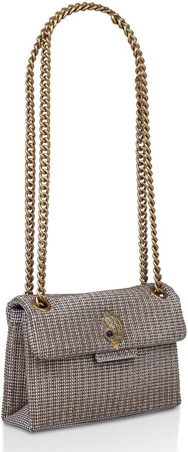 Kurt Geiger crossbody tas Mini Kensington met studs en pied-de-poule print zwart wit - Foto 2