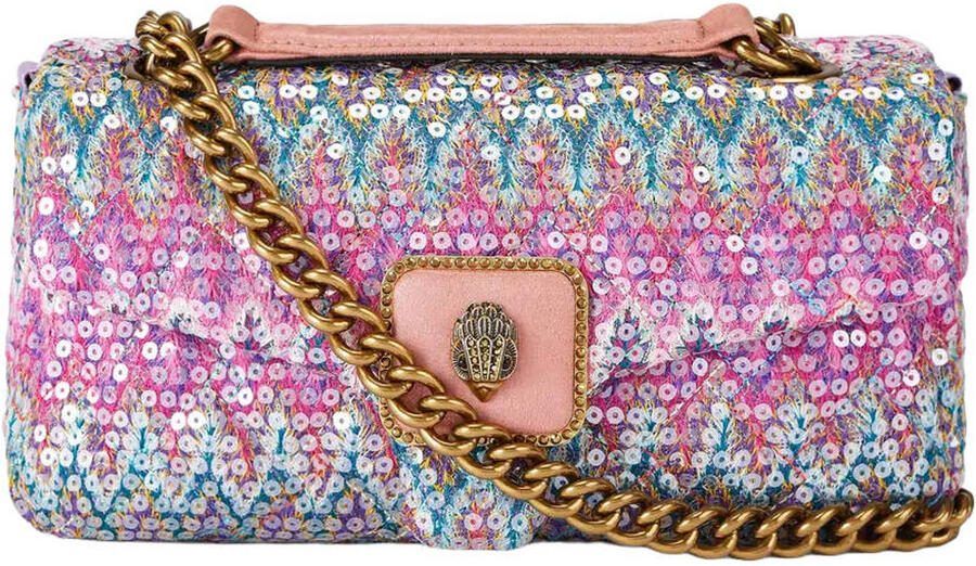 Kurt Geiger crossbody tas Pimlico met pailletten paars