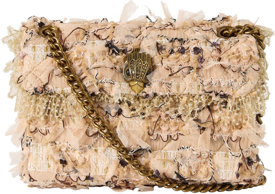 Kurt Geiger crossbody tas Tweed Mini Kensington beige
