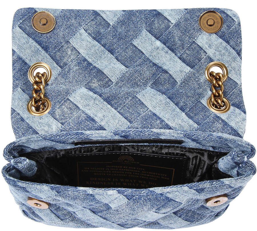 Kurt Geiger Mini Kensington Soft Tas Blauw Denim Blue Dames