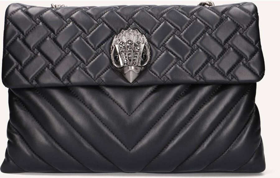Kurt Geiger Zwarte Gewatteerde Schoudertas met Kettingbanden Black Dames - Foto 4