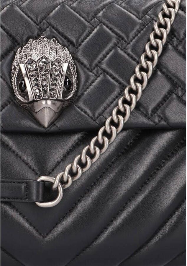 Kurt Geiger Zwarte Gewatteerde Schoudertas met Kettingbanden Black Dames - Foto 3