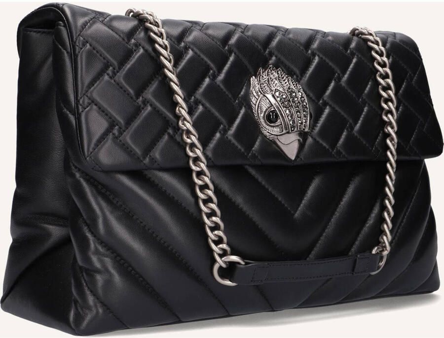 Kurt Geiger Zwarte Gewatteerde Schoudertas met Kettingbanden Black Dames - Foto 2
