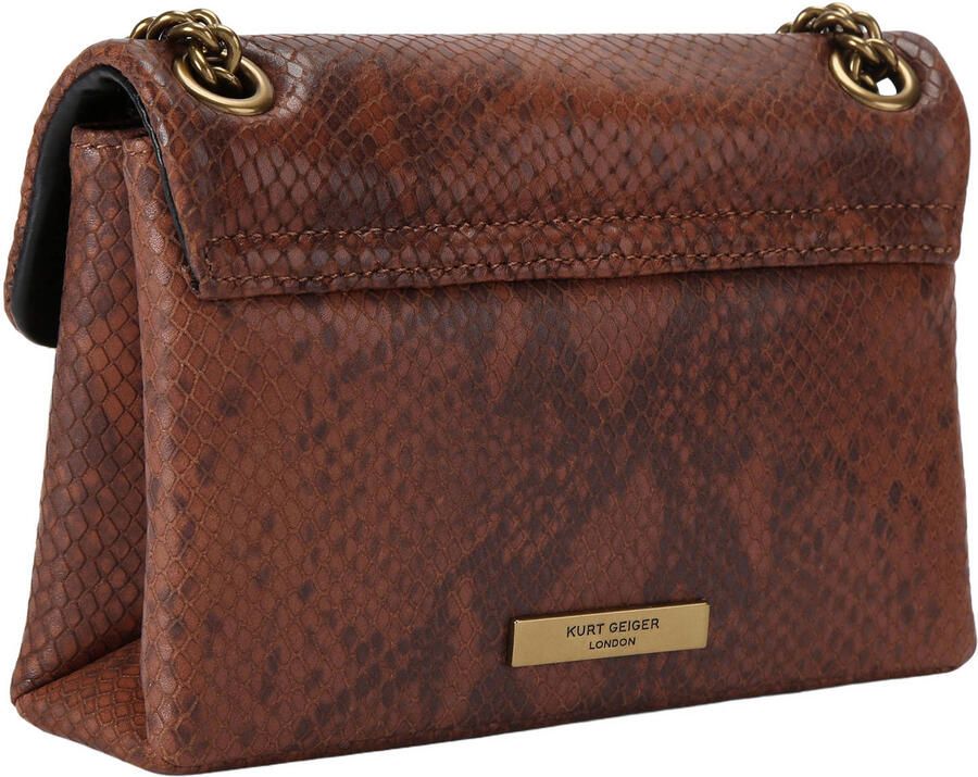 Kurt Geiger leren crossbody tas Kensington met slangenprint bruin - Foto 2