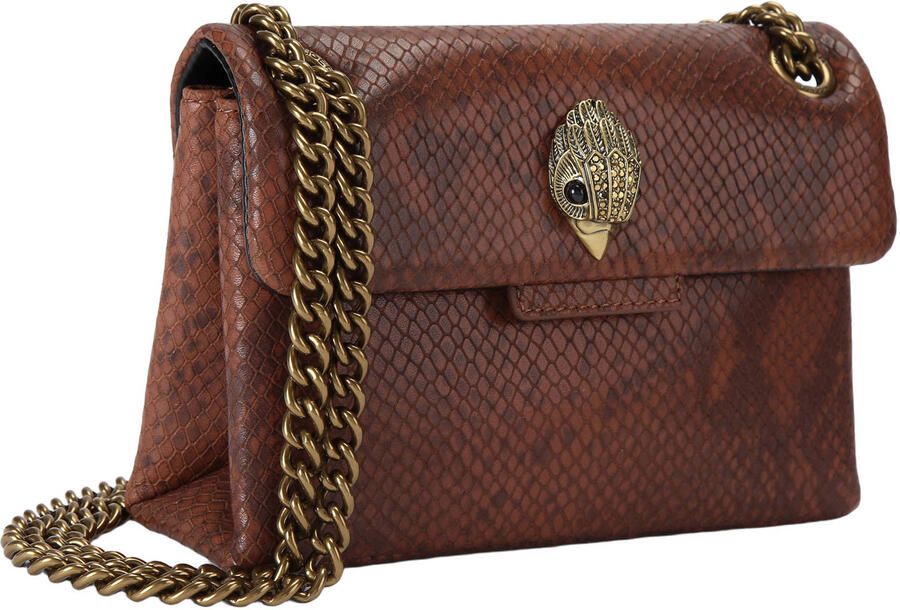 Kurt Geiger leren crossbody tas Kensington met slangenprint bruin - Foto 3