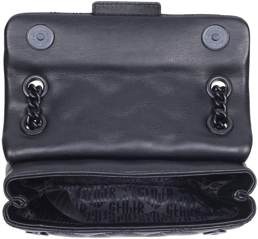 Kurt Geiger Zwarte Leren Mini Kensington Schoudertas Black Dames