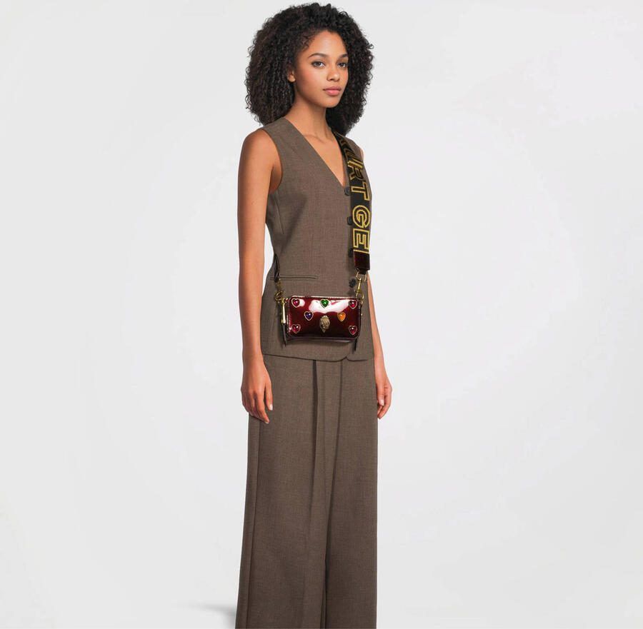 Kurt Geiger leren crossbody tas Shoreditch bordeauxrood - Foto 3