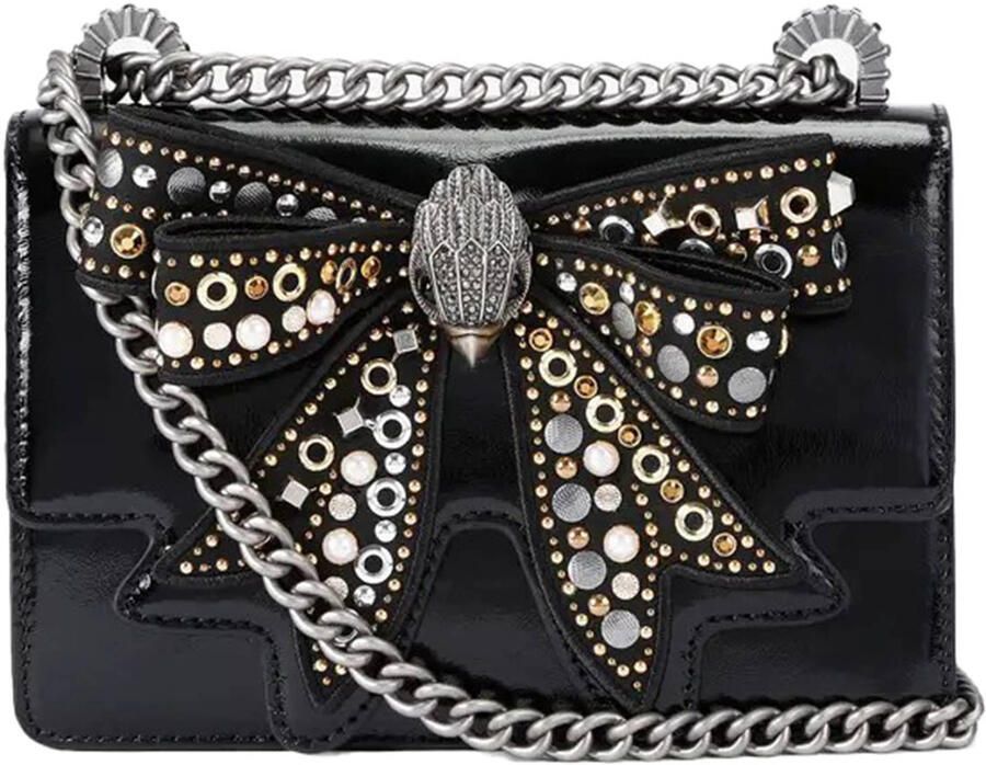 Kurt Geiger leren crossbody tas Shoreditch met strass zwart - Foto 3