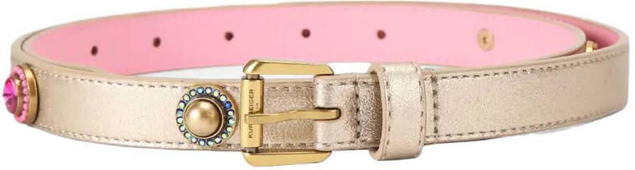 Kurt Geiger leren riem Octavia goudkleurig