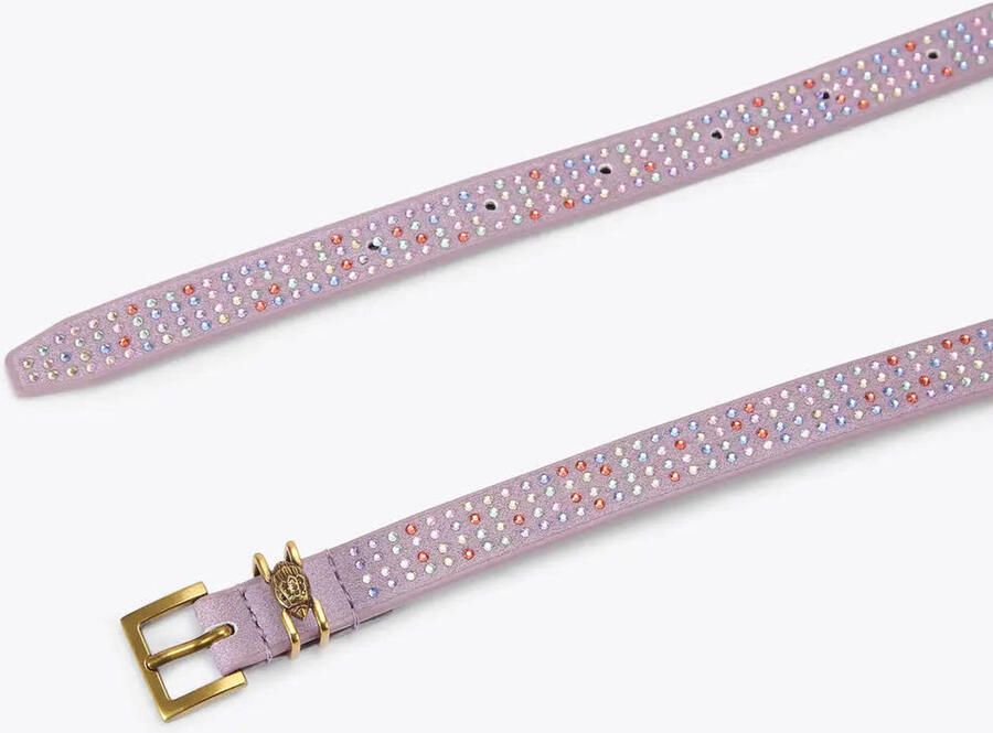Kurt Geiger leren riem Shoreditch met strass lila - Foto 2