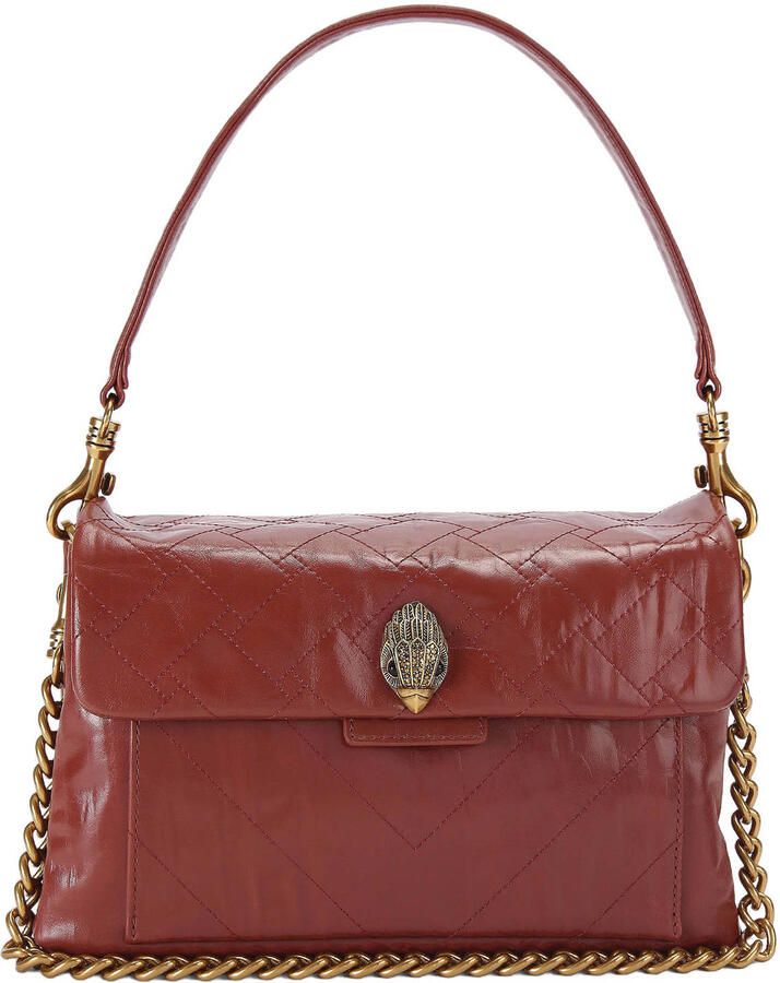 Kurt Geiger leren schoudertas Celia donkerrood