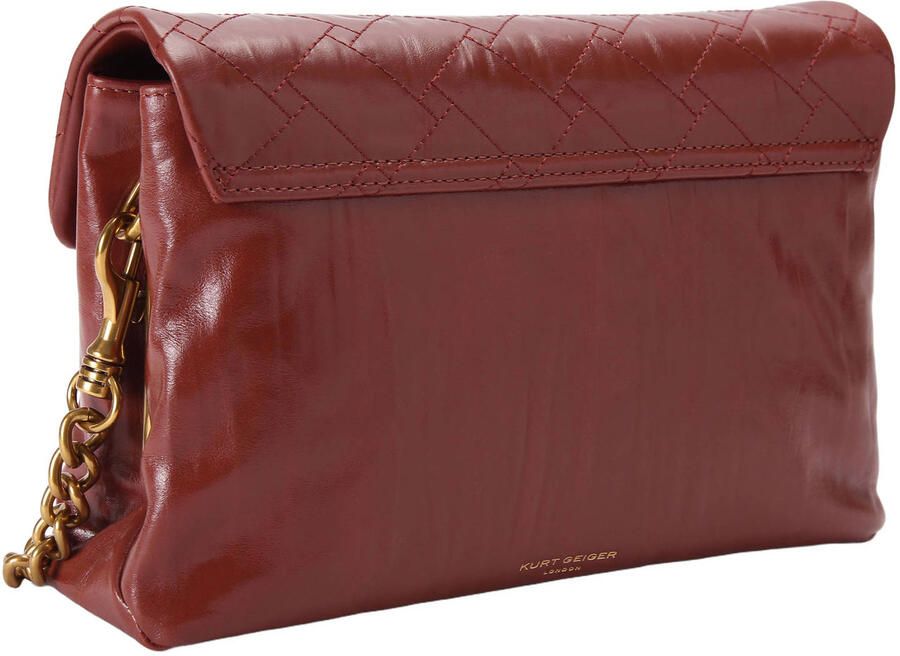 Kurt Geiger leren schoudertas Celia donkerrood - Foto 2