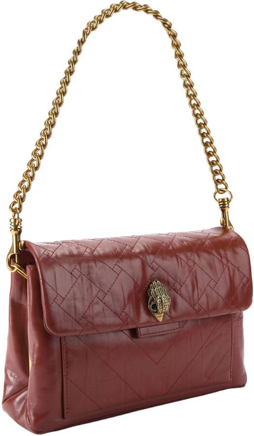 Kurt Geiger leren schoudertas Celia donkerrood - Foto 3
