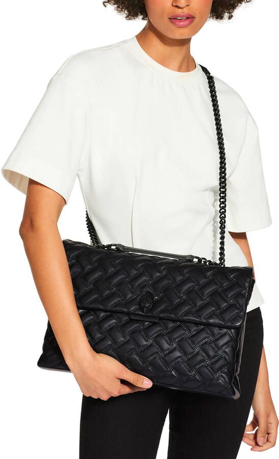 Kurt Geiger Zwarte Leren Schoudertas met Adelaar Black Dames - Foto 2