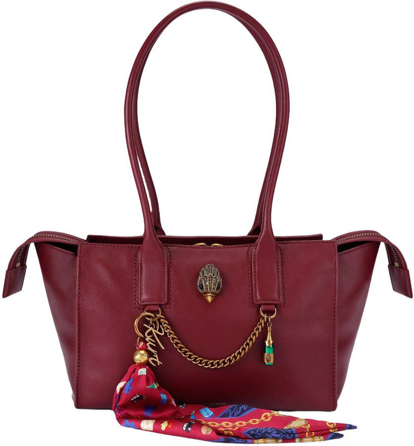 Kurt Geiger leren schoudertas Sloane bordeauxrood