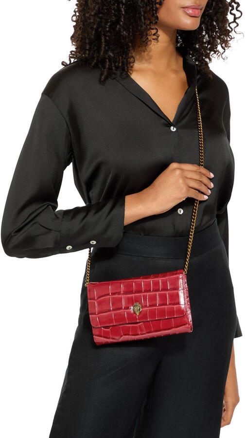 Kurt Geiger leren telefoontasje Kensington Chain Wallet rood - Foto 2