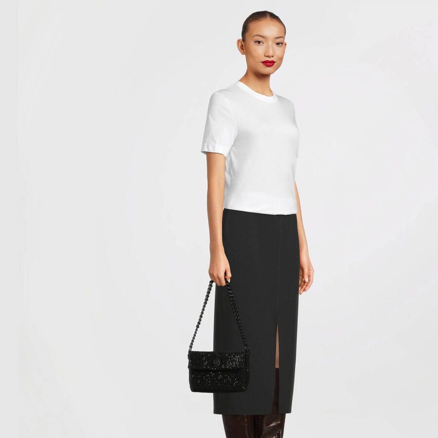 Kurt Geiger mini schoudertas met strass zwart - Foto 3