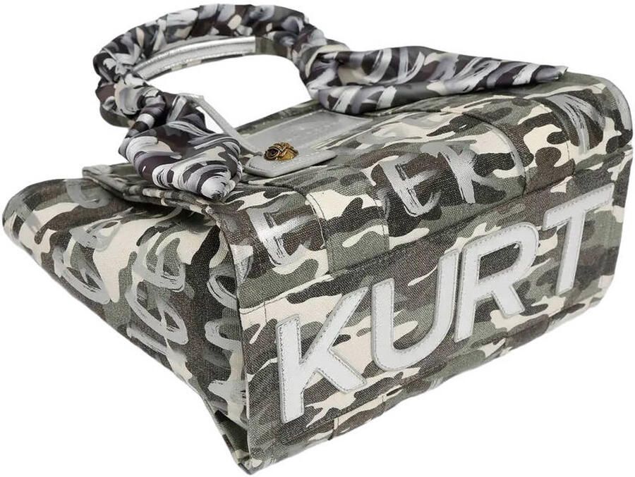 Kurt Geiger mini shopper Small Southbank met camouflageprint kaki - Foto 3