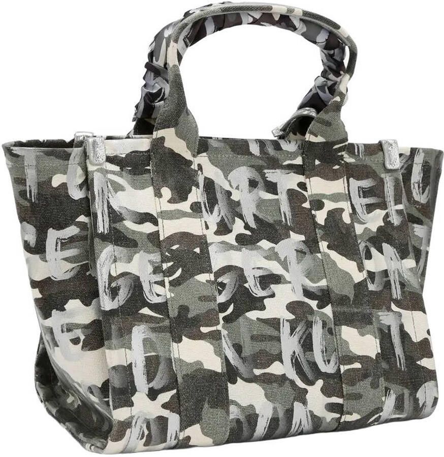 Kurt Geiger mini shopper Small Southbank met camouflageprint kaki - Foto 2