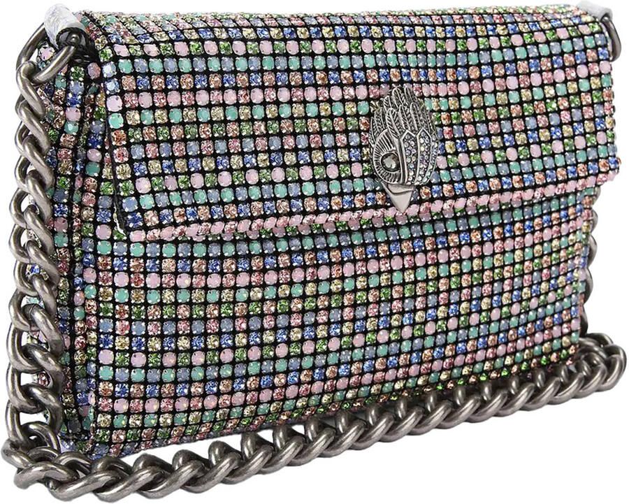 Kurt Geiger schoudertas Party met strass zilverkleurig