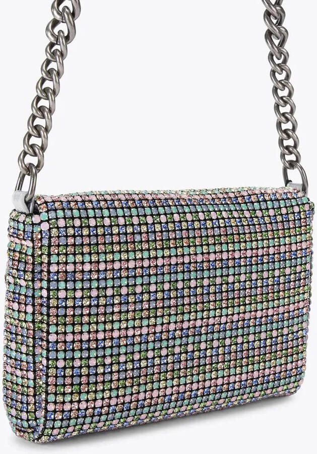 Kurt Geiger schoudertas Party met strass zilverkleurig - Foto 2