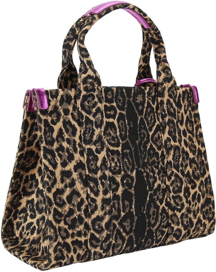 Kurt Geiger shopper Southbank Small met panterprint bruin - Foto 3
