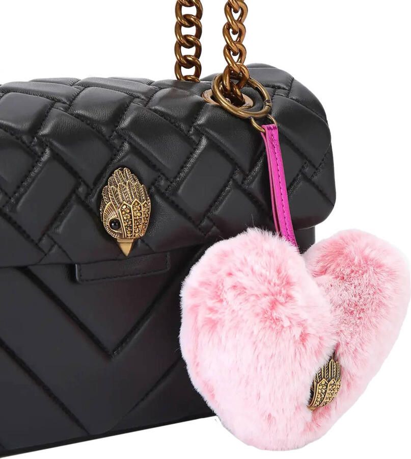 Kurt Geiger sleutelhanger Heart Fur Charm roze - Foto 2