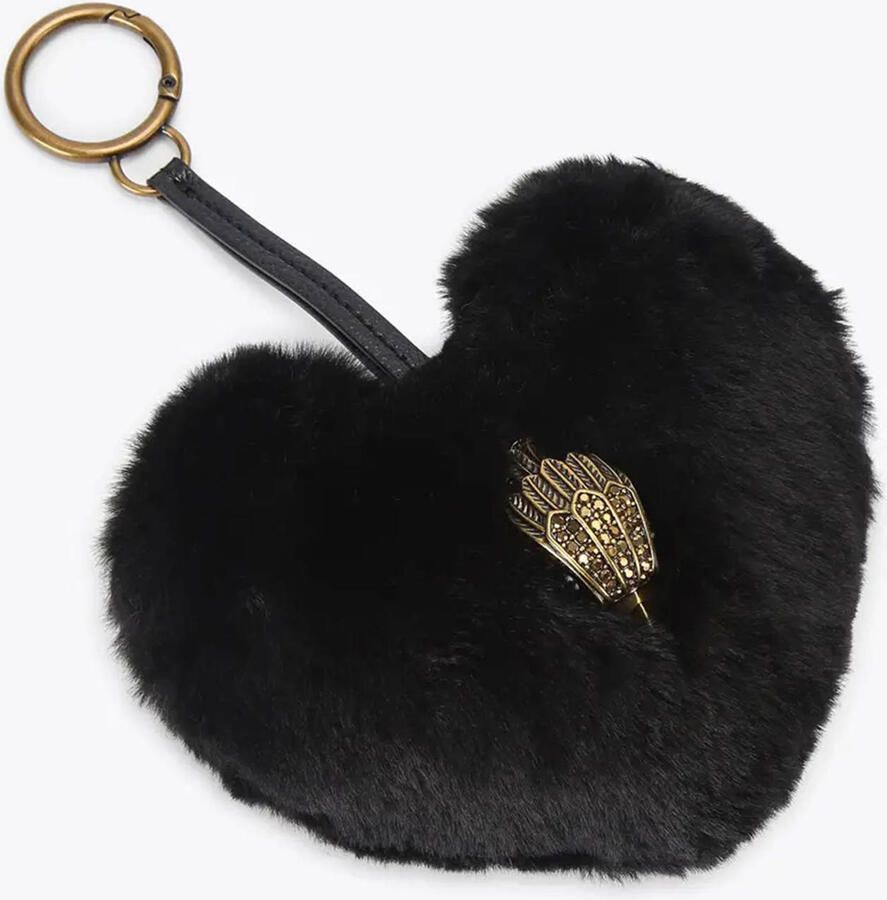 Kurt Geiger sleutelhanger Heart Fur Charm zwart - Foto 2
