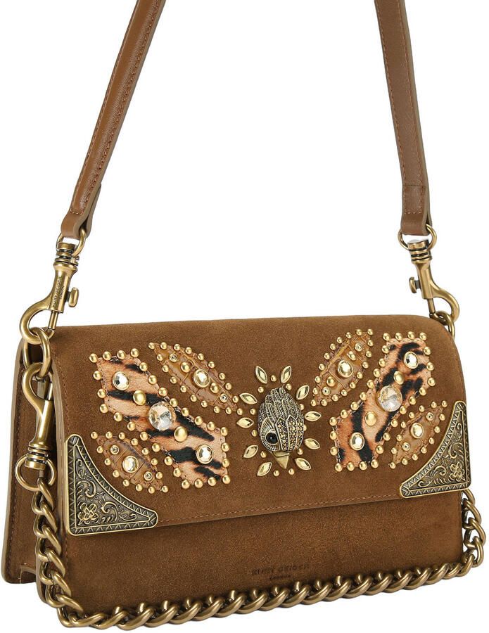 Kurt Geiger suède schoudertas Sloane cognac - Foto 2