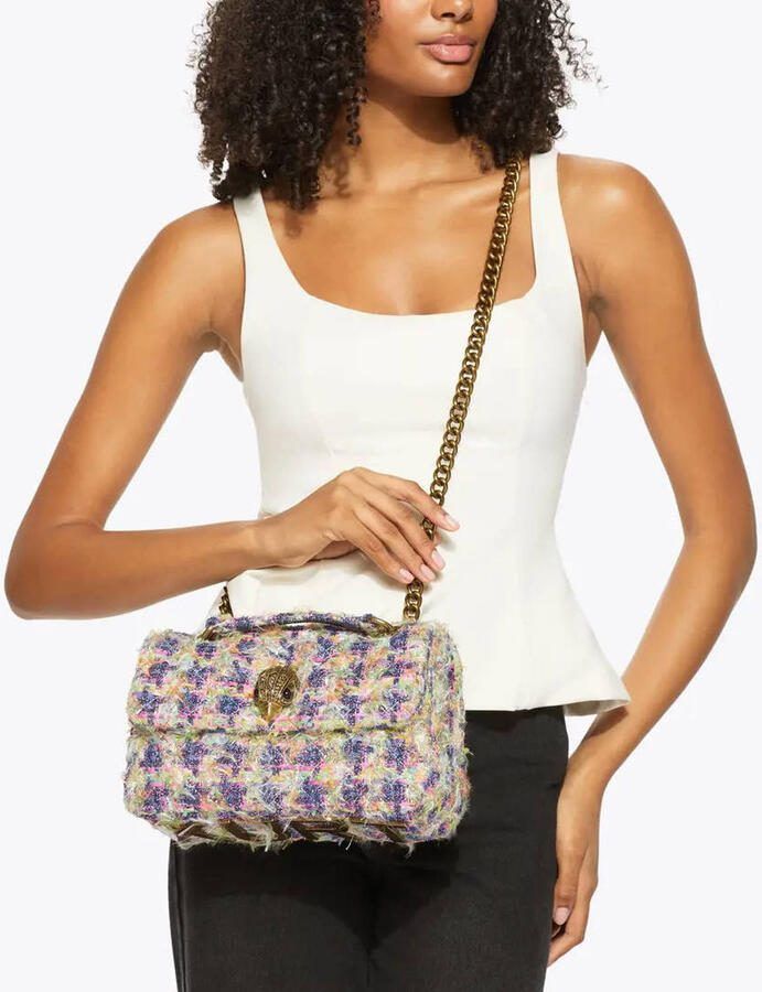Kurt Geiger tweed crossbody tas Kensington multi